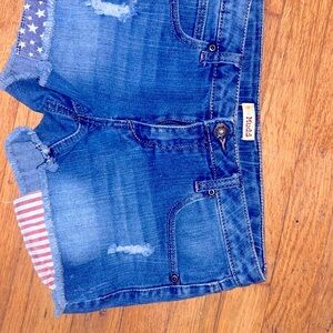 Mudd  Denim Shorts with Star and Stripe Detail